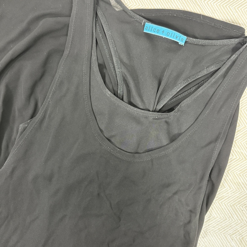 Alice + Olivia Tank Dress Womens‎ Black Racerback